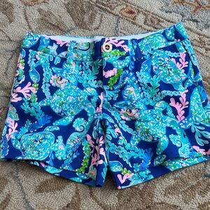 Lilly Pulitzer Blue and Pink Patterned Shorts